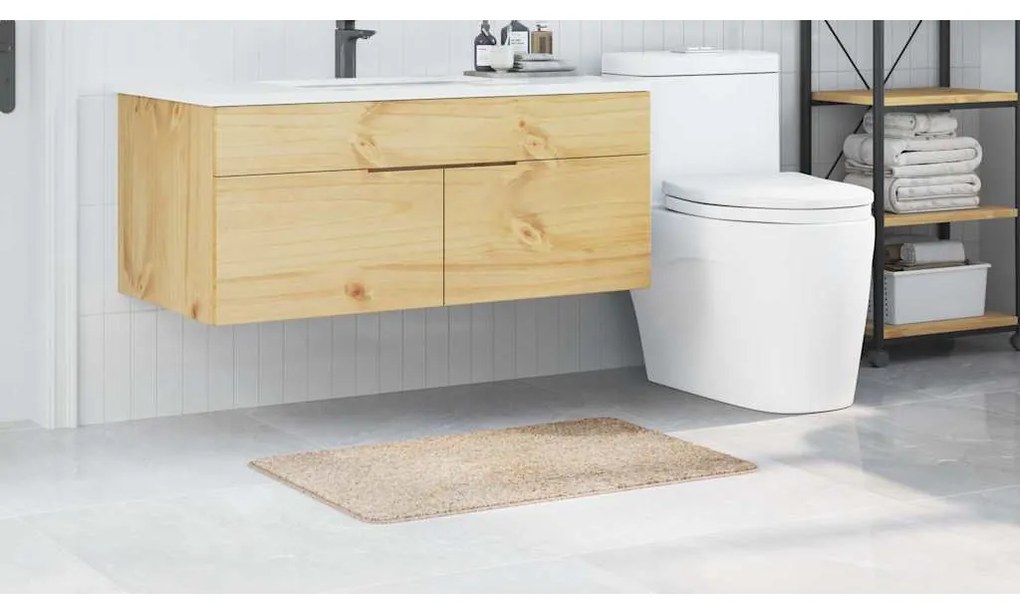 vidaXL Πατάκι μπάνιου Κρεμ 60 x 90 cm Πολυπροπυλένιο