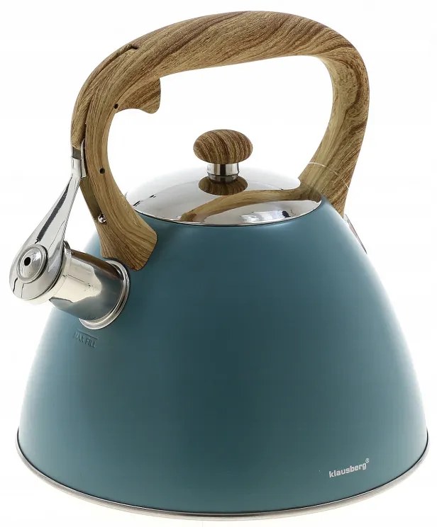 Τσαγιέρα Klausberg KB 7263, 22 cm, 3 l, Σφυρίχτρα ατμού, Επαγωγή, Μπλε