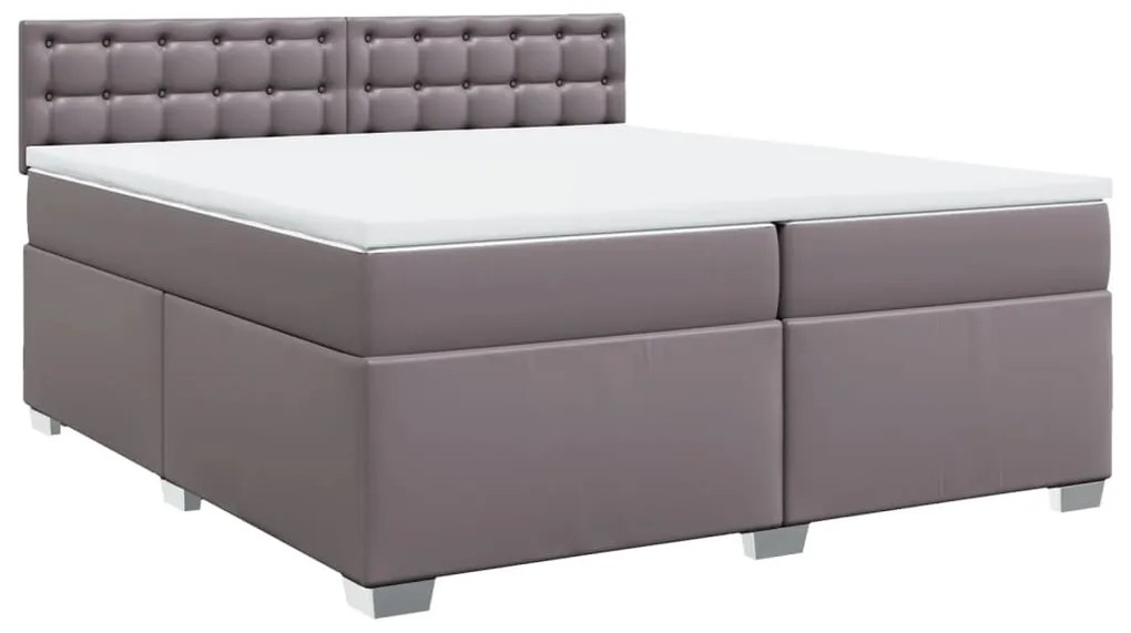 ΚΡΕΒΑΤΙ BOXSPRING ΜΕ ΣΤΡΩΜΑ ΓΚΡΙ 200X200 ΕΚ. ΣΥΝΘΕΤΙΚΟ ΔΕΡΜΑ 3286138