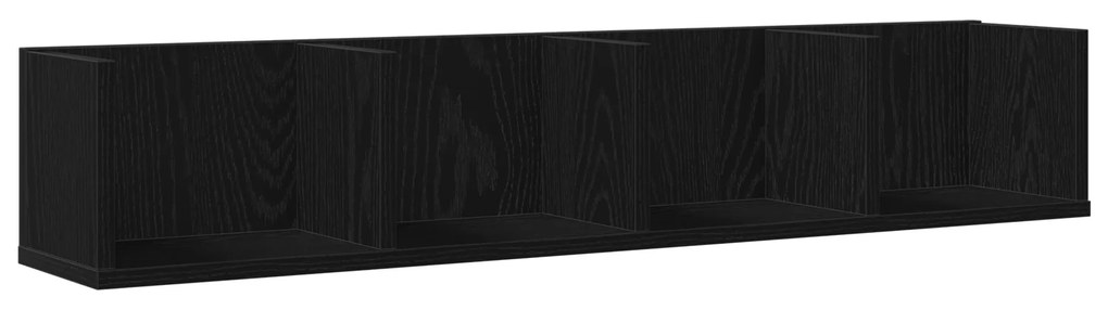 vidaXL Ράφι Τοίχου CD Μαύρος Δρυς 100x18x18 εκ Επεξεργασμένο Ξύλο