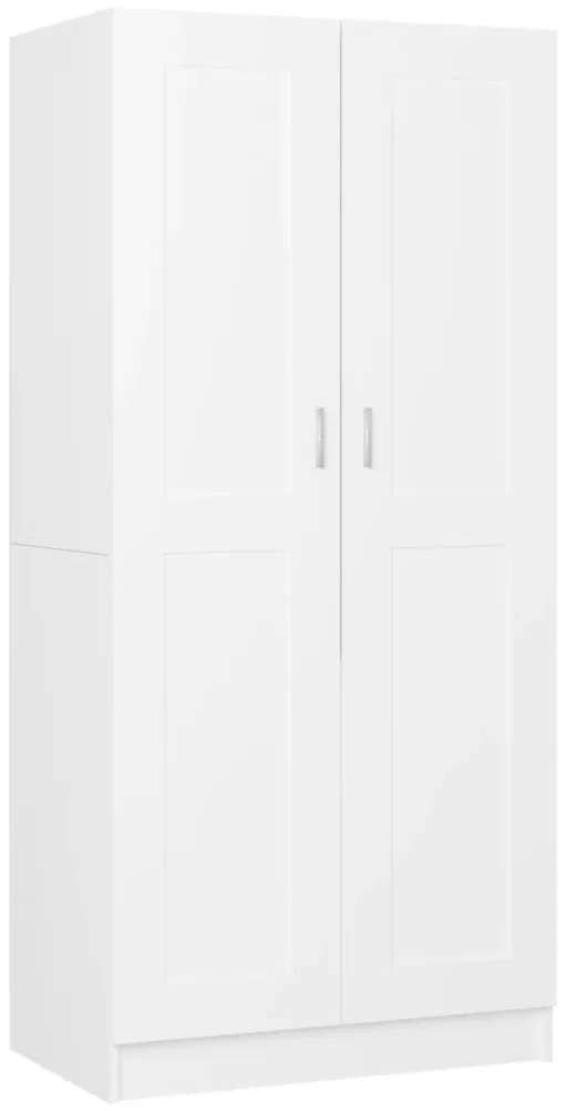 vidaXL Ντουλάπα Λευκή 85,2 x 51,5 x 180 εκ. από Επεξ. Ξύλο