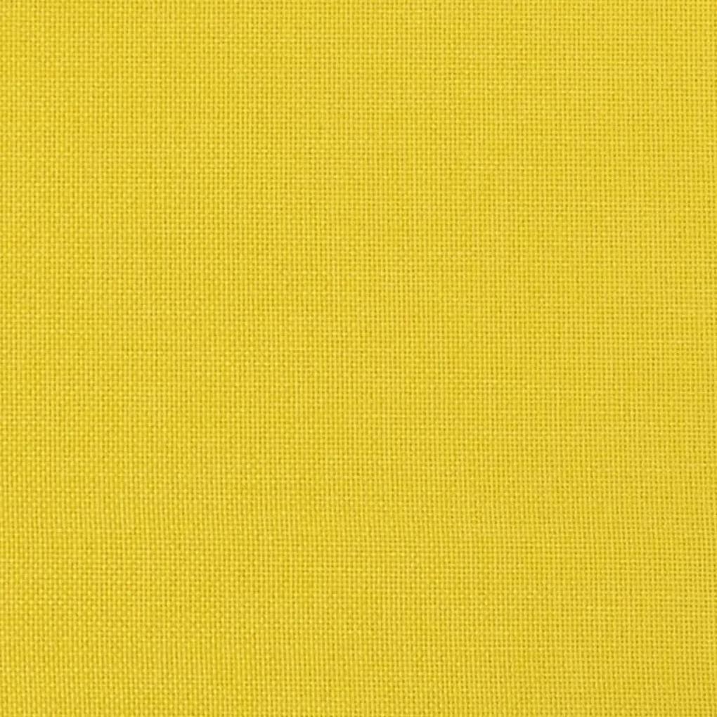 Καναπές Κρεβάτι με Μπράτσα Ανοιχτό Κίτρινο Υφασμάτινος - Κίτρινο
