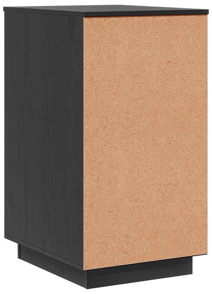 vidaXL Ντουλάπι Γραφείου Μαύρο 40 x 50 x 75 εκ. Μασίφ Ξύλο Πεύκου