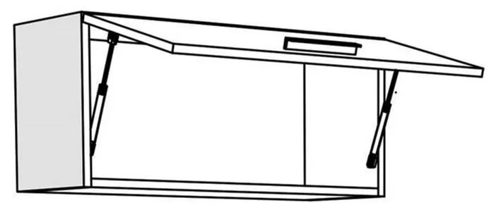 Ντουλάπι Κουζίνας Κρεμαστό RUSTIC VH80/36 B Λευκό