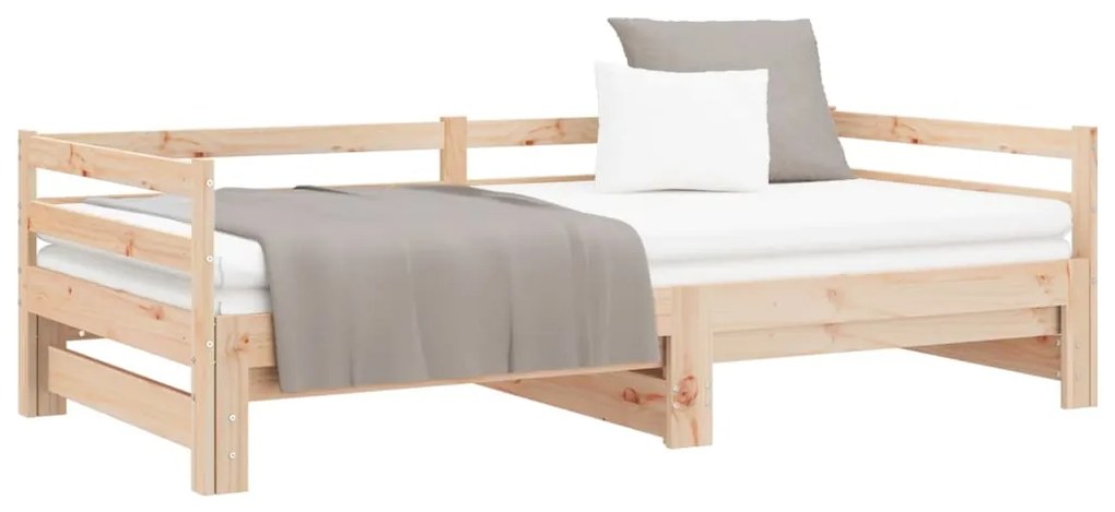 vidaXL Καναπές Κρεβάτι 2 x (90 x 200) εκ. από Μασίφ Ξύλο Πεύκου