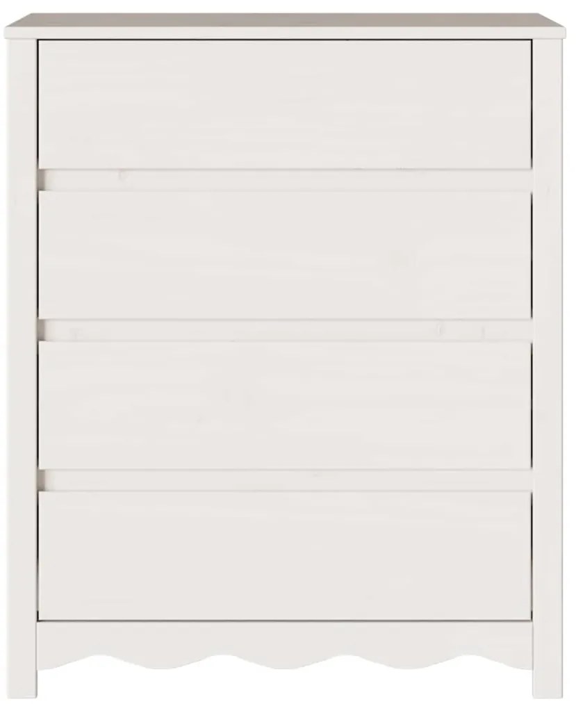 vidaXL Κουτί με συρτάρια με συρτάρι Drammen Λευκό 76,5 x 40 x 91 εκ