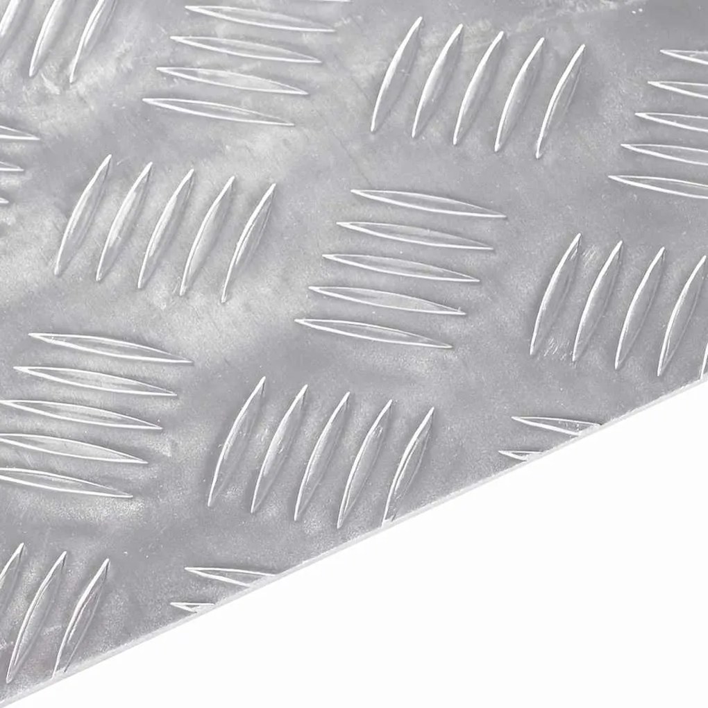 vidaXL Σκαλοπάτι Ορθογώνιος 2 pcs Ασημί 80 x 50 cm Αλουμίνιο