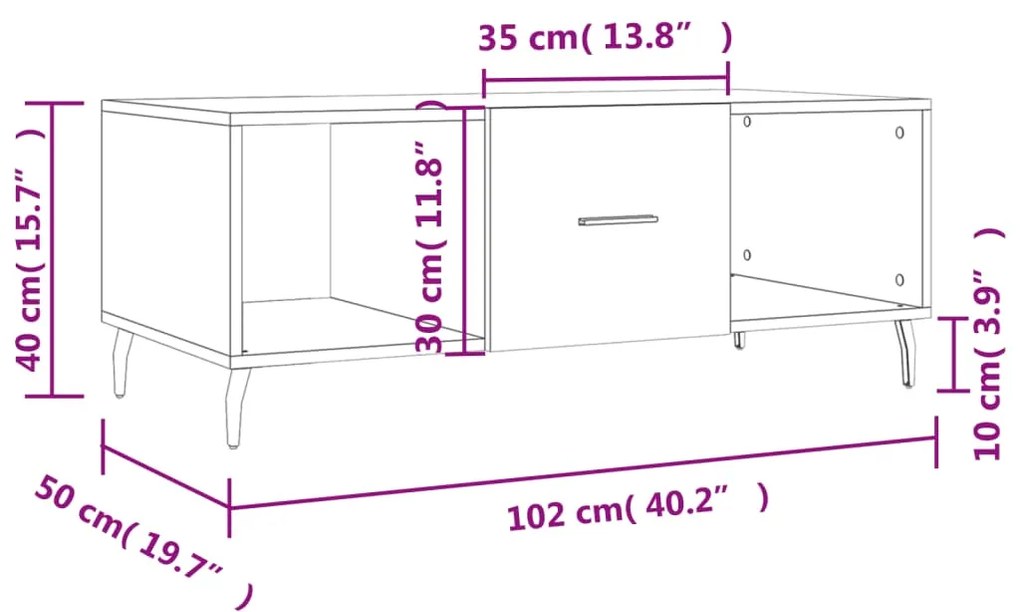 ΤΡΑΠΕΖΑΚΙ ΣΑΛΟΝΙΟΥ ΓΚΡΙ SONOMA 102X50X40 ΕΚ. ΕΠΕΞΕΡΓΑΣΜΕΝΟ ΞΥΛΟ 829322