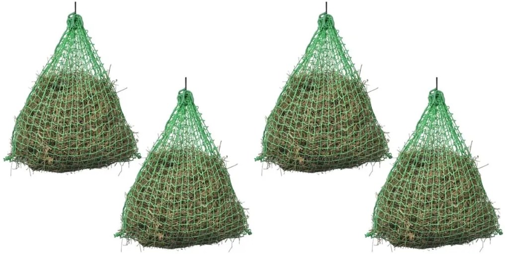 vidaXL Δίχτυα Σανού Στρογγυλά 4 τεμ. 0,75 x 0,75 μ. από Πολυπροπυλένιο