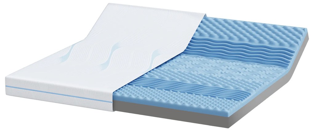 vidaXL Στρώματα Λευκό 180 x 200 cm 100% ύφασμα πολυεστέρα με τζακάρ