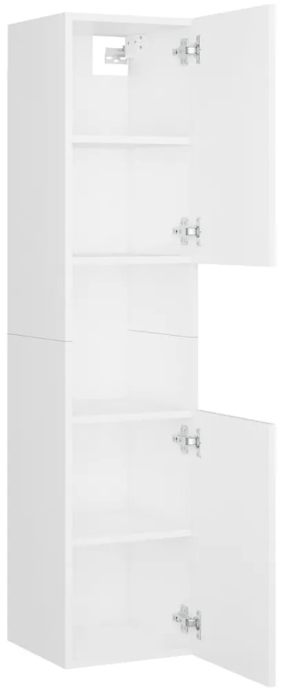 vidaXL Στήλη Μπάνιου Λευκή 30 x 30 x 130 εκ. από Επεξ. Ξύλο
