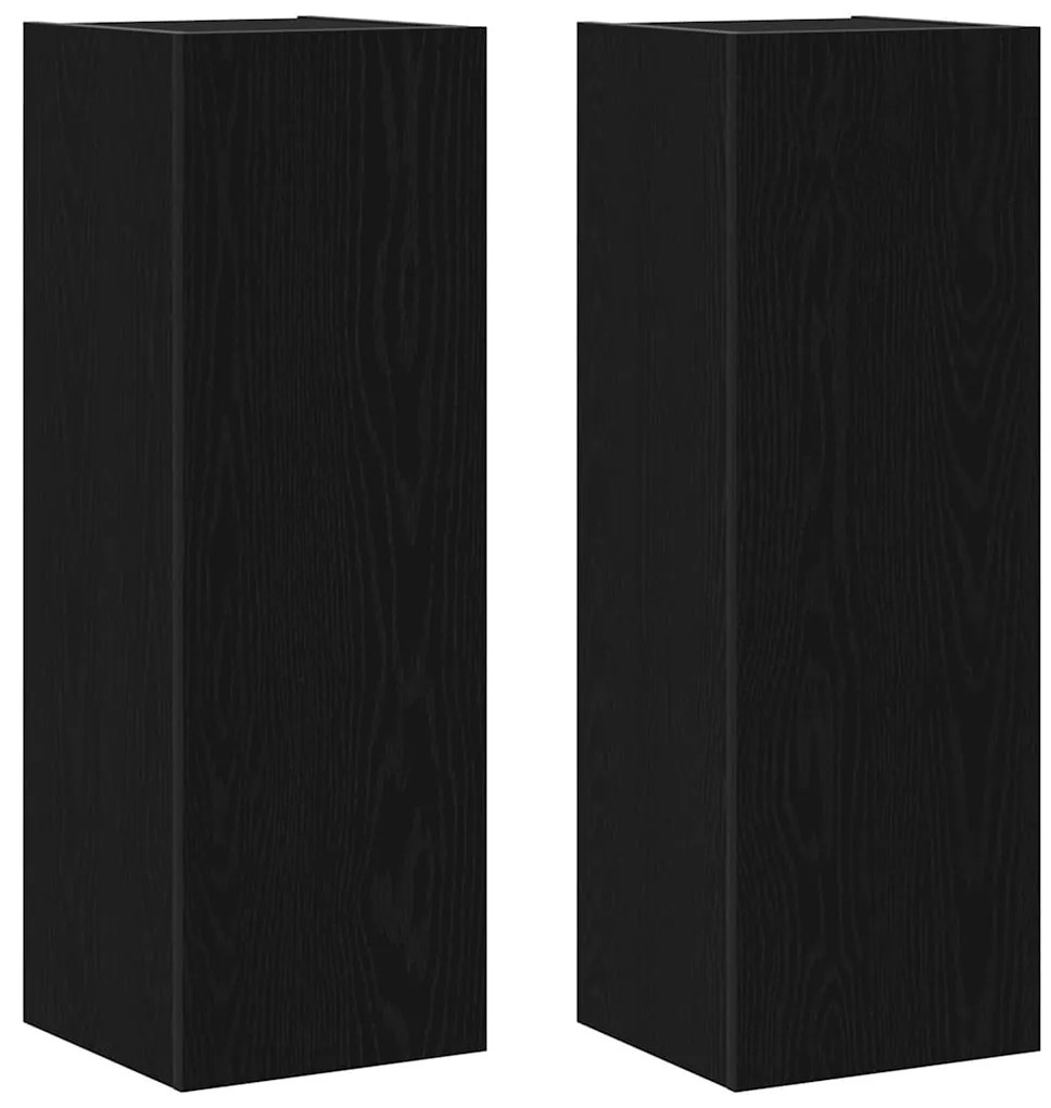 vidaXL Σετ επίπλου τηλεόρασης 8 pcs Μαύρη Οξυά 100 x 30 x 30 cm