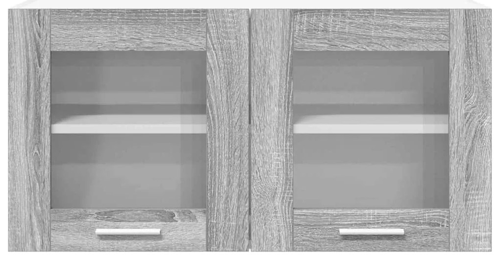 vidaXL Κρεμαστό ντουλάπι Γκρι Σομόνα και Λευκό 80 x 31 x 40 εκ