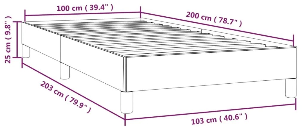 Πλαίσιο Κρεβατιού Καφέ 100x200 εκ. από Συνθετικό Δέρμα - Καφέ