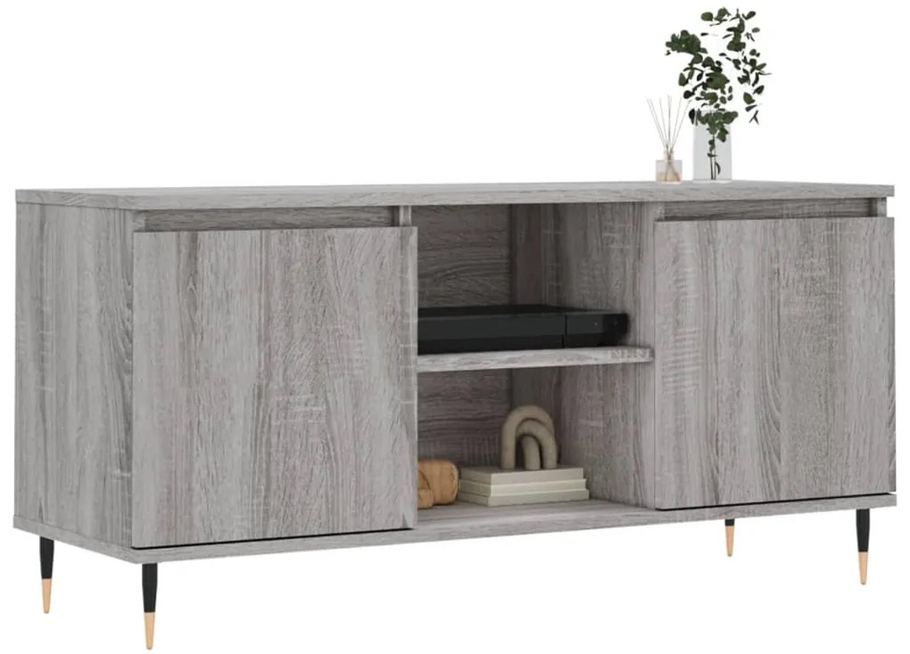 vidaXL Έπιπλο Τηλεόρασης Γκρι Sonoma 104 x 35 x 50 εκ. Επεξεργ. Ξύλο