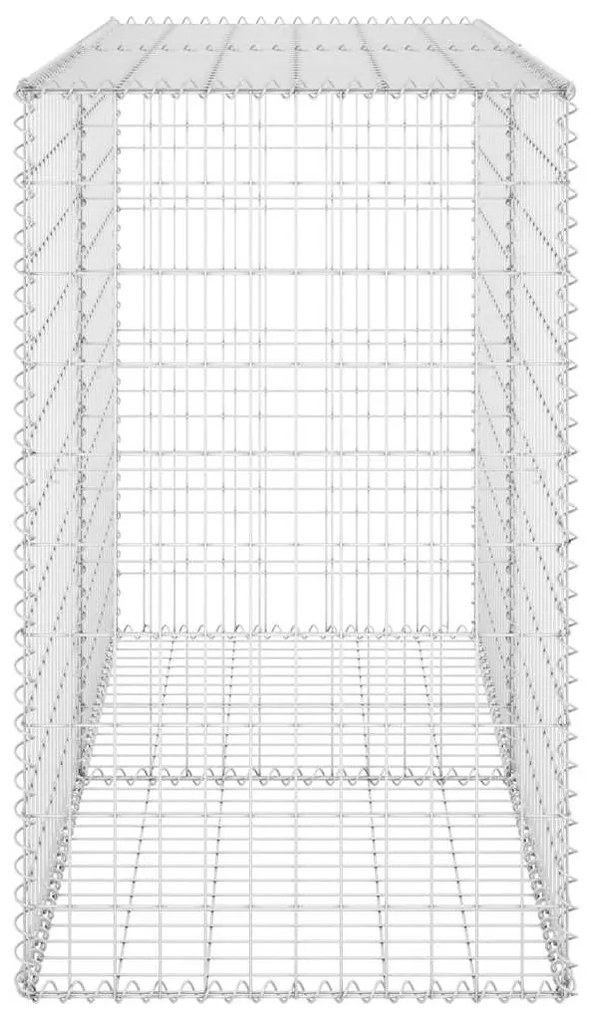 vidaXL Συρματοκιβώτιο Τοίχος 150x60x100 εκ. Γαλβαν.Χάλυβας + Καλύμματα