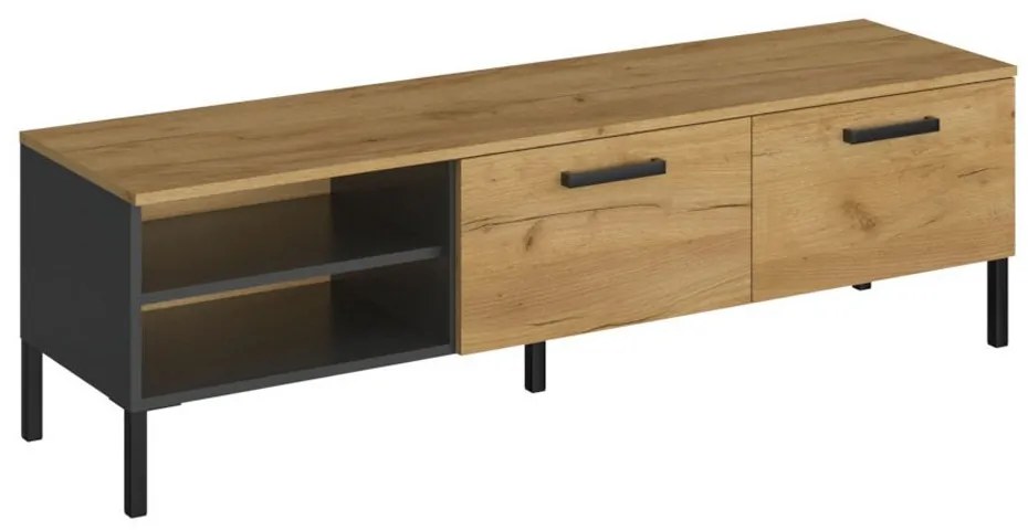 Έπιπλο Τηλεόρασης Santes TO-SANTESTV2K 155x42x45.7cm Gold Oak-Graphite