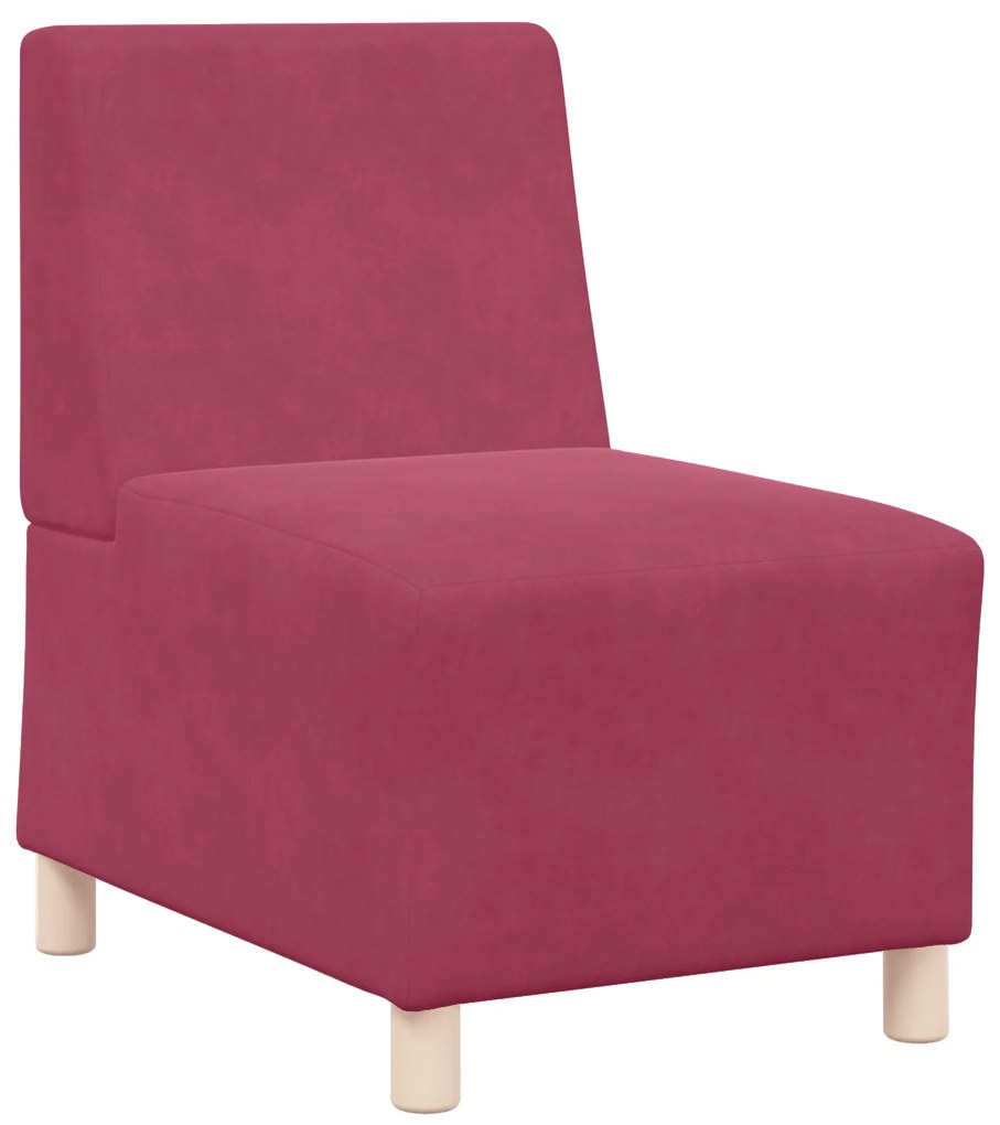 vidaXL Καναπέδες 3 pcs Μπορντό 55 x 74 x 82 εκ. Βελούδο
