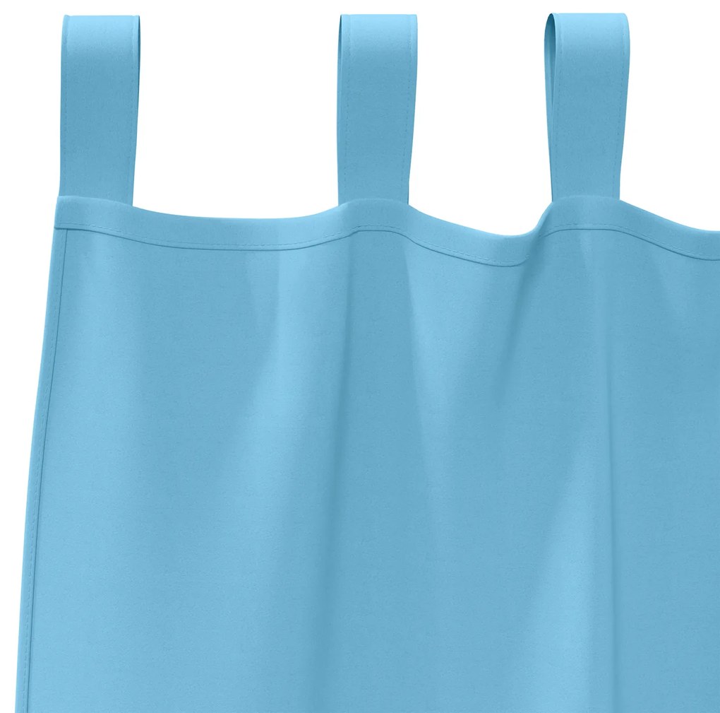 vidaXL Κουρτίνες με κουρτίνες 2 pcs Γαλάζιο 245 x 140 εκ. Πολυεστέρας