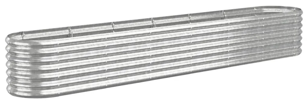 vidaXL Ζαρντινιέρα Ασημί 260x40x36 εκ. Γαλβανισμένος χάλυβας
