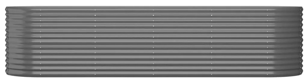 vidaXL Ζαρντινιέρα Γκρι 296x80x68 εκ. Γαλβανισμένος χάλυβας
