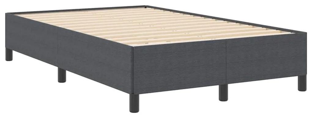 vidaXL Σκελετός Κρεβατιού Σκούρο γκρι 120 x 190 cm Βελούδο