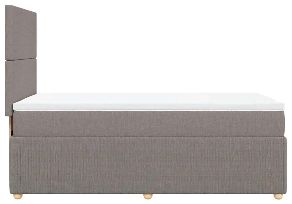 ΚΡΕΒΑΤΙ BOXSPRING ΜΕ ΣΤΡΩΜΑ TAUPE 90X190 ΕΚ.ΥΦΑΣΜΑΤΙΝΟ 3291908