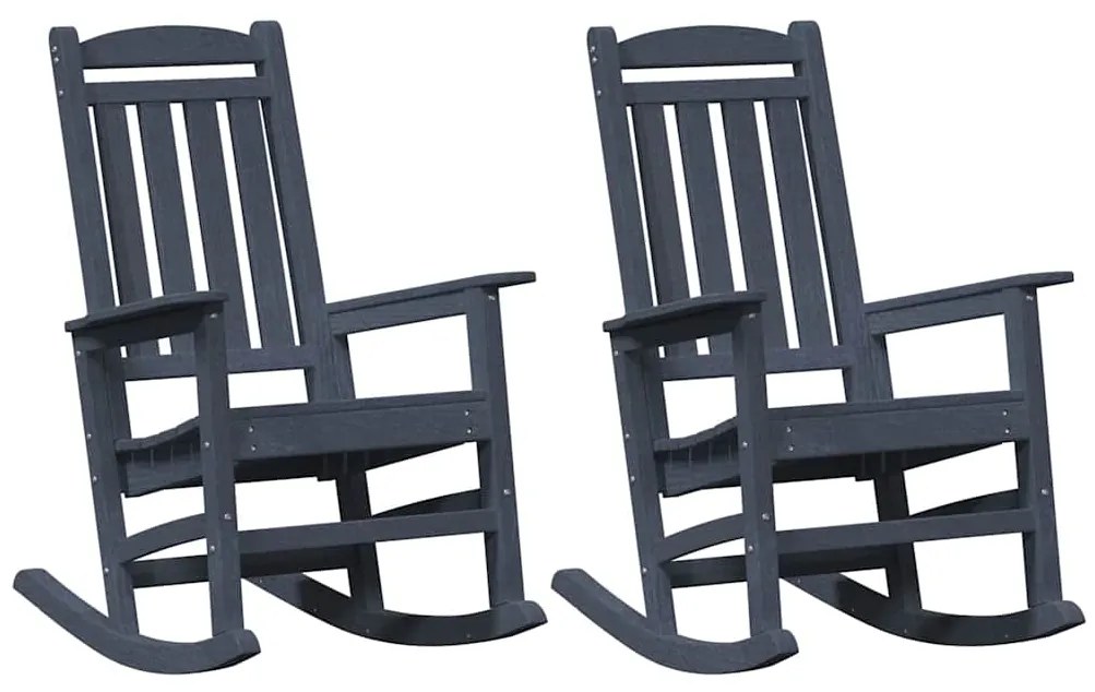 vidaXL Κουνιστή καρέκλα 2 pcs Ναυτικό μπλε 92 x 70 x 108 εκ