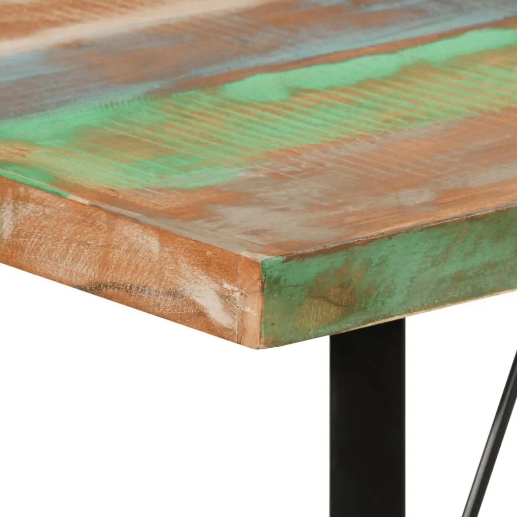 Τραπέζι Μπαρ 110x55x107 εκ. Μασίφ Ανακυκλωμένο Ξύλο &amp; Σίδηρο - Πολύχρωμο