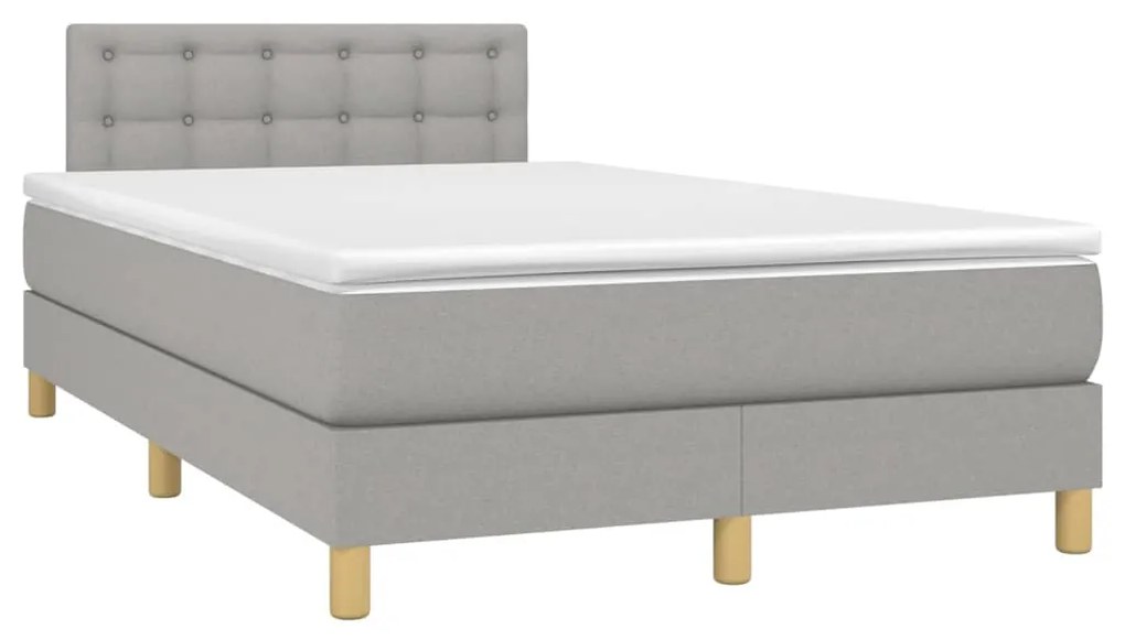 ΚΡΕΒΑΤΙ BOXSPRING ΜΕ ΣΤΡΩΜΑ ΑΝΟΙΧΤΟ ΓΚΡΙ 120X200 ΕΚ. ΥΦΑΣΜΑΤΙΝΟ 3140921