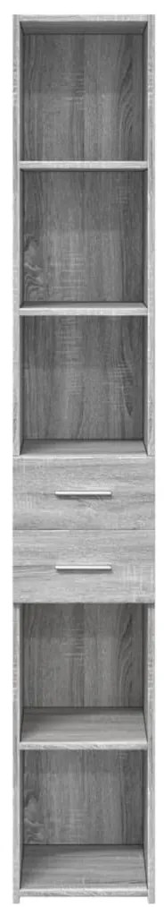 vidaXL Ντουλάπι Γκρι Sonoma 30x42,5x185 εκ. από Επεξεργασμένο Ξύλο