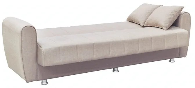 ELVA LIGHT BROWN ΥΦΑΣΜΑ 3ΘΕΣΙΟΣ ΚΑΝΑΠΕΣ/ΚΡΕΒΑΤΙ ΜΕ ΑΠΟΘ.ΧΩΡΟ
