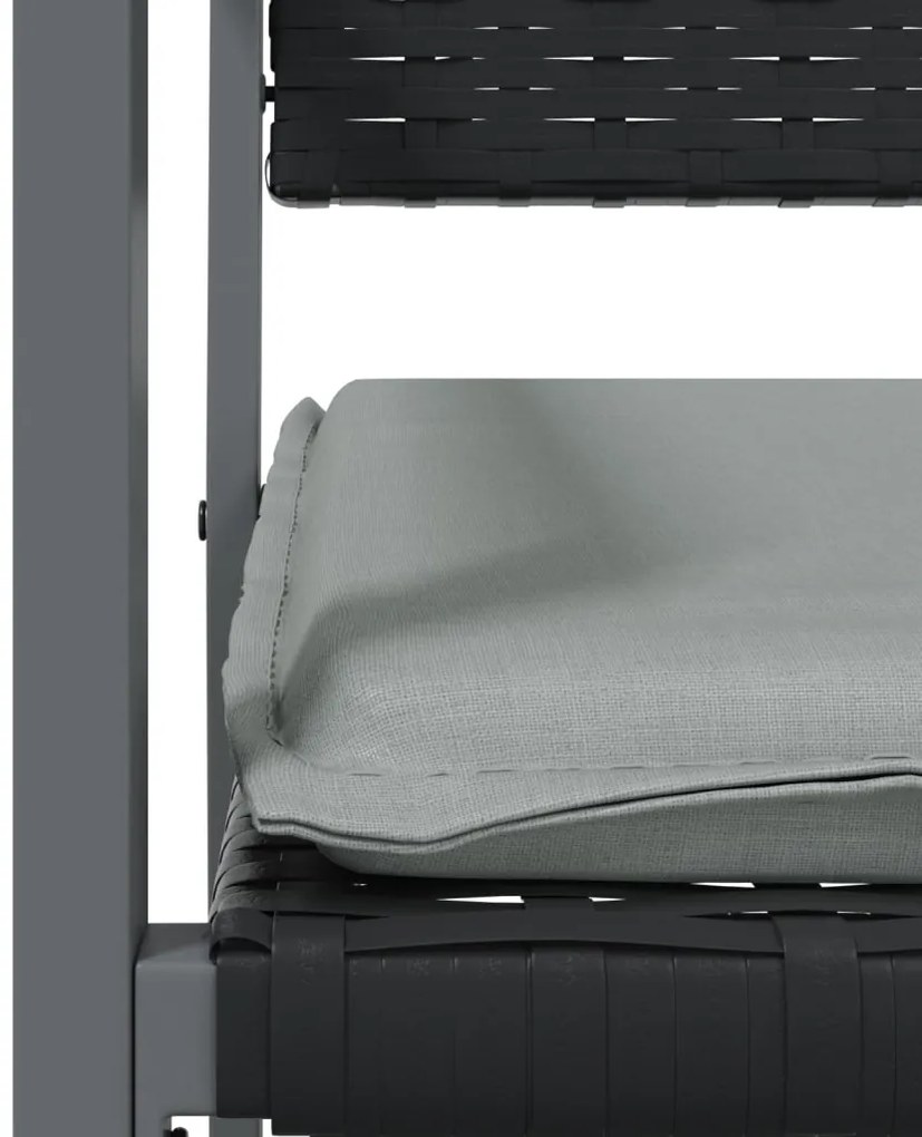 vidaXL Σετ Τραπεζαρίας Κήπου 5 τεμ. Συνθ. Ρατάν / Ατσάλι με Μαξιλάρια