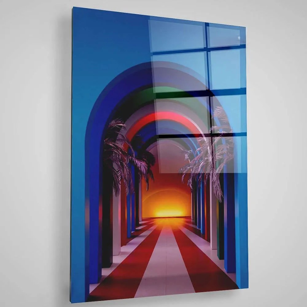 Πίνακας Γυάλινος  401MGN3357 70x100cm Multi Wallity Κάθετοι Glass