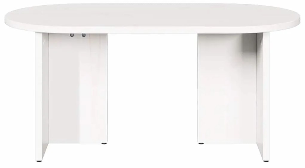 vidaXL Τραπεζάκι σαλονιού Λευκό 80 x 39.5 x 35 εκ. Μασίφ ξύλο πεύκου
