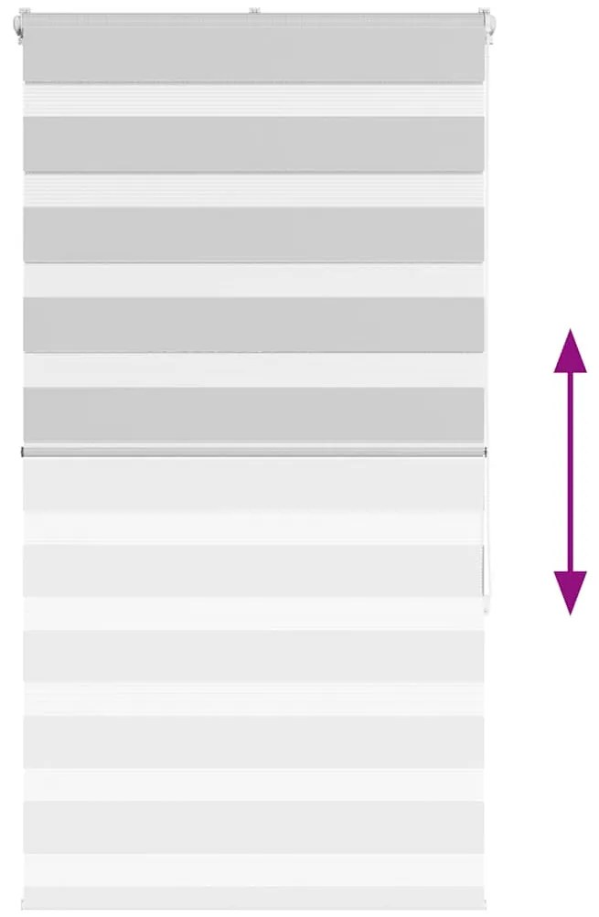 vidaXL Ζέβρα τυφλή Ανοιχτό Γκρι Πλάτος υφάσματος 70,9 εκ. Πολυεστέρας