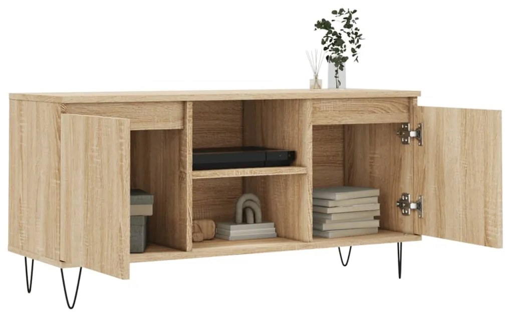 vidaXL Έπιπλο Τηλεόρασης Sonoma Δρυς 104 x 35 x 50 εκ. Επεξεργ. Ξύλο