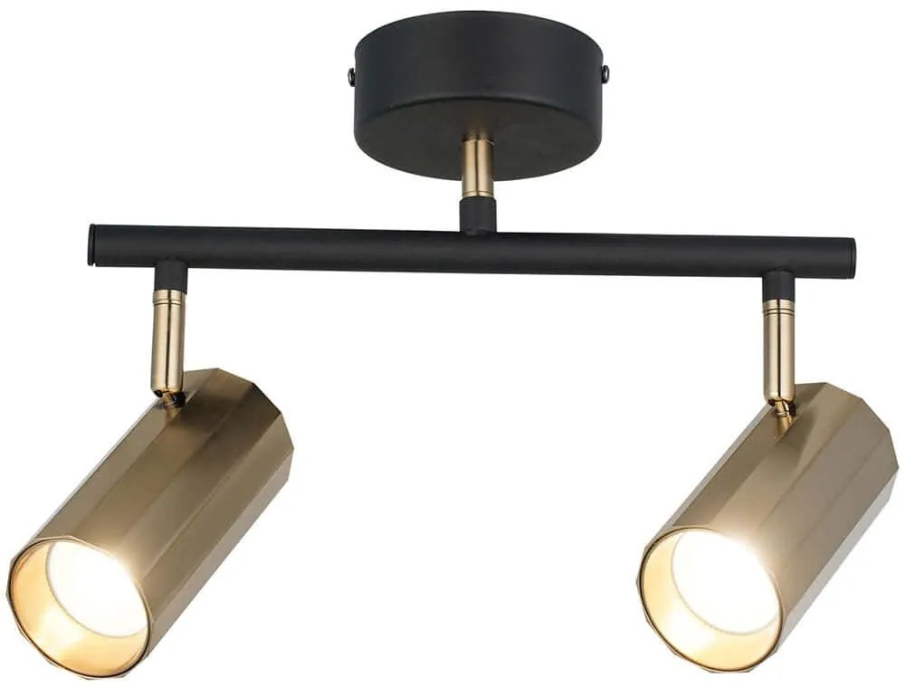 Φωτιστικό Οροφής - Σποτ Oktano 341LCA1149 30x23cm 2xGU10 7W Black-Gold Opviq