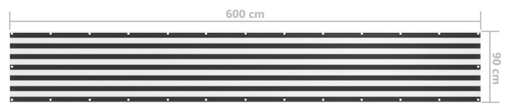 ΔΙΑΧΩΡΙΣΤΙΚΟ ΒΕΡΑΝΤΑΣ ΑΝΘΡΑΚΙ/ΛΕΥΚΟ 90 X 600 ΕΚ. ΎΦΑΣΜΑ OXFORD 134883