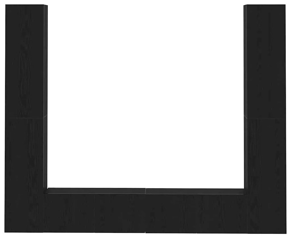 vidaXL Ντουλάπι TV 6 pcs Μαύρο 80 x 30 x 30 εκ Επεξεργασμένο ξύλο
