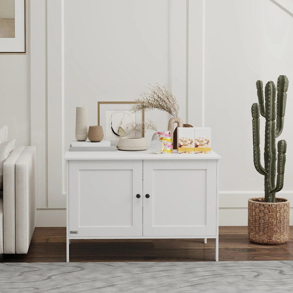 Ντουλάπι για γατο-τουαλέτα, σπίτι για γάτες με πόρτα, διαχωριστικό, γατο-τουαλέτα για μεγάλες γάτες 80 x 51 x 54 εκ., Λευκό