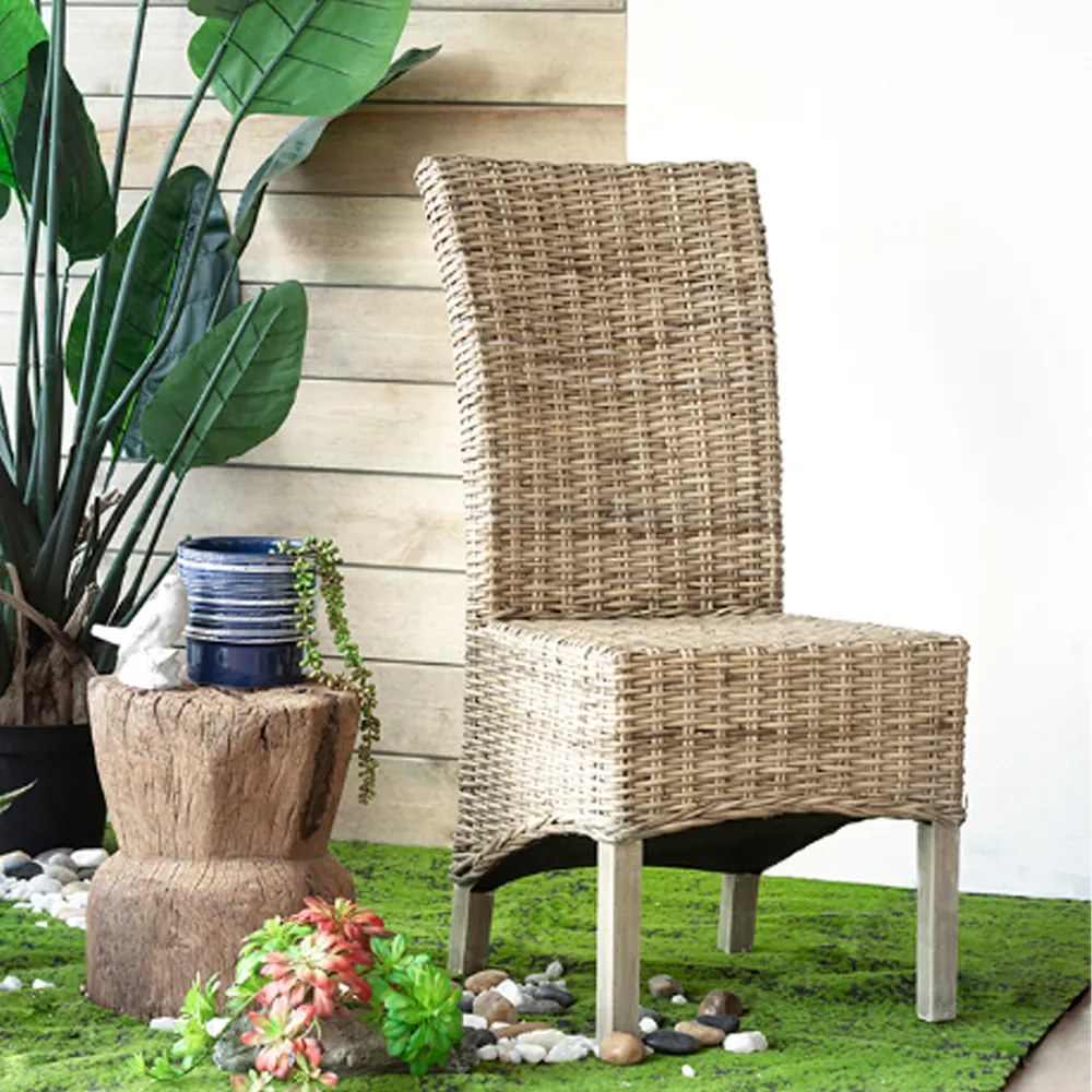 Artekko Rattan Καρέκλα Ξύλο Ρατάν σε Φυσική Απόχρωση (48x62x103)cm