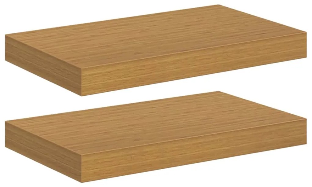 vidaXL Ράφι Τοίχου 2 pcs Μπεζ 40 x 23,5 x 4 εκ Επεξεργασμένο ξύλο