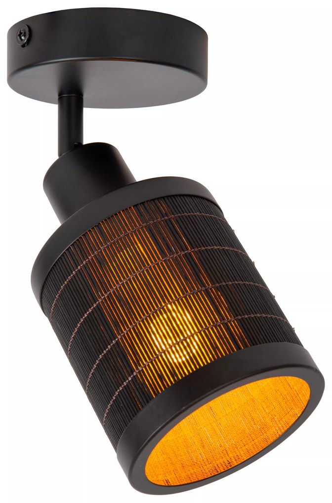 Φωτιστικό Οροφής Lucide 21929-01-30 TAGALOG Μαύρο Ματ (Black Mat)|Ξύλο Φυσικό χρώμα (Wood Natural Finish)