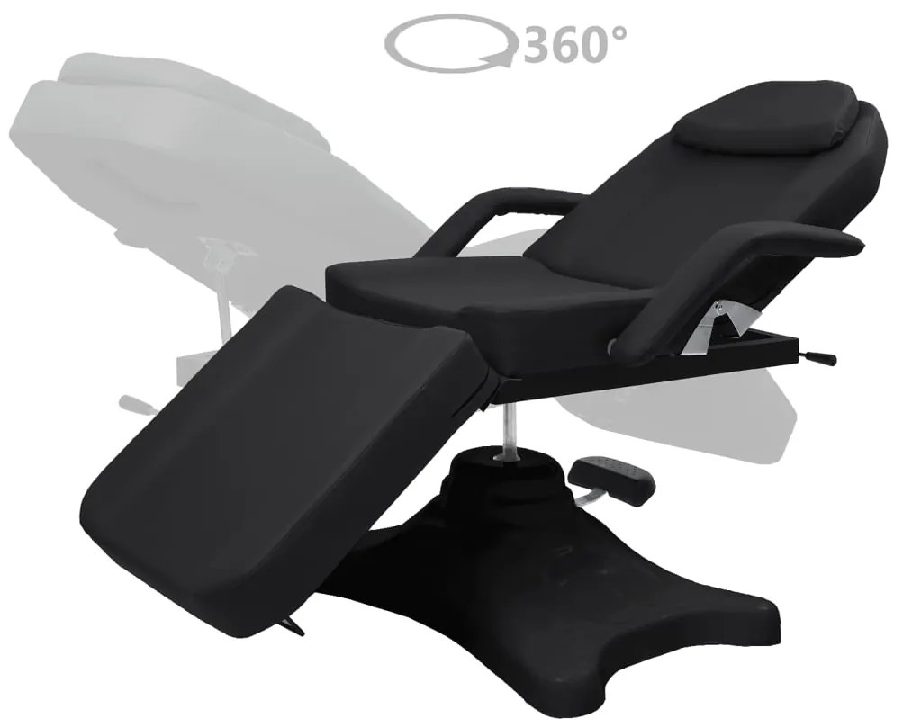 vidaXL Κρεβάτι - Πολυθρόνα Αισθητικής Μαύρο 180 x 62 x (86,5-118) εκ.