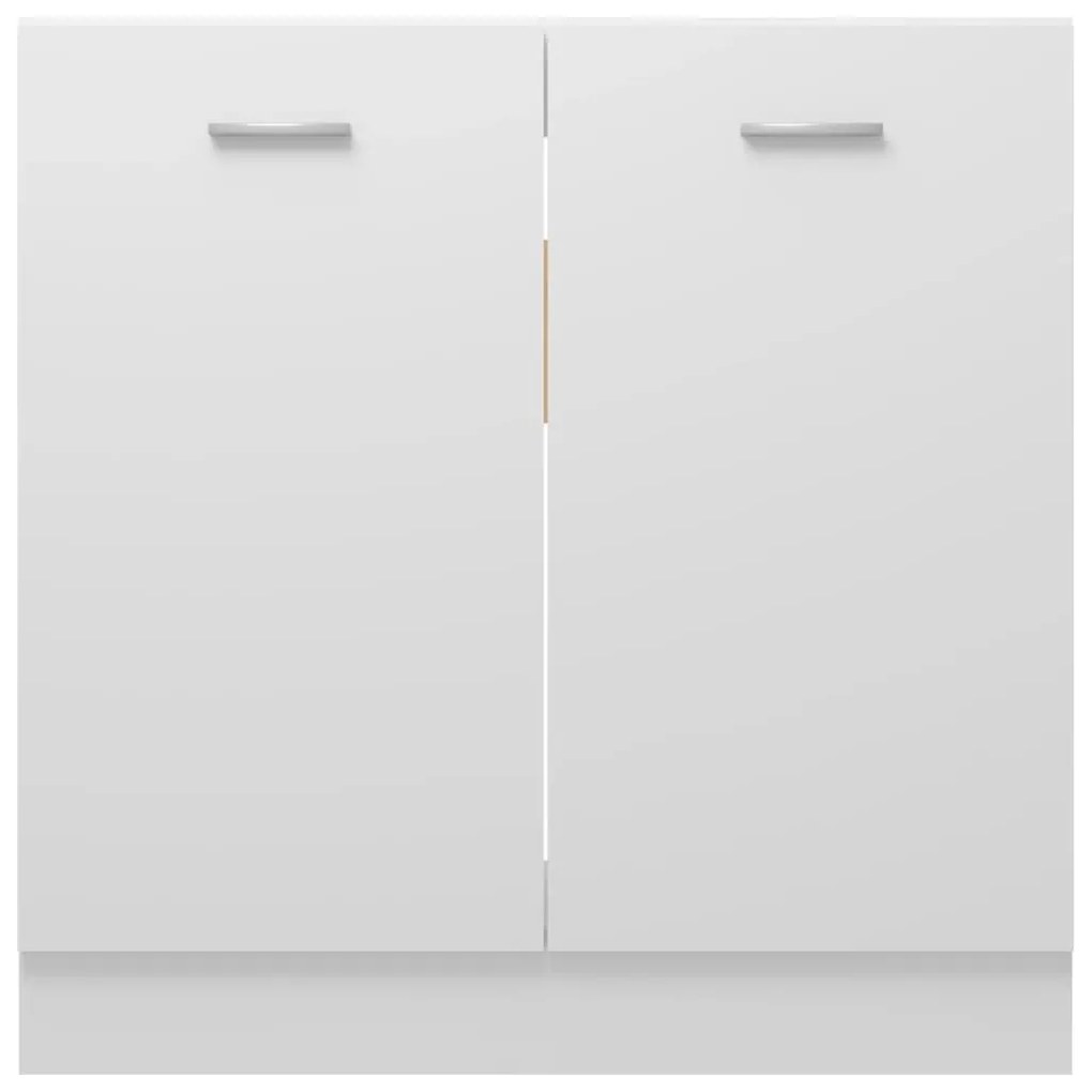 Ντουλάπι Νεροχύτη Λευκό 80x46x81,5 εκ. Μοριοσανίδα - Λευκό