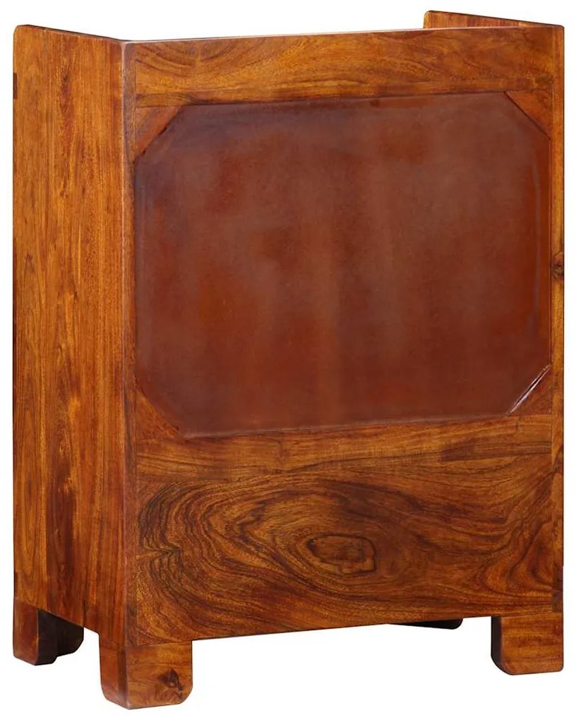 vidaXL Ντουλάπα Παπουτσιών Καφέ 55 x 35 x 75 εκ Μασίφ ξύλο ακακίας