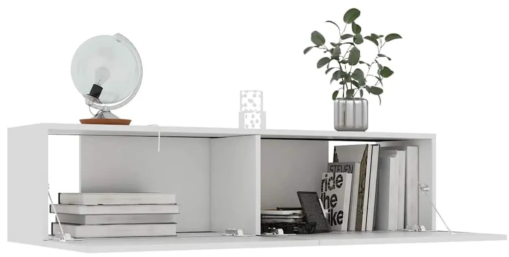 vidaXL Έπιπλο Τηλεόρασης Λευκό 120 x 30 x 30 εκ. από από Επεξ. Ξύλο