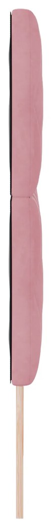 vidaXL LED Κεφαλάρι σε ροζ με σχέδιο διαμαντιών, 180 εκ., από βελούδο