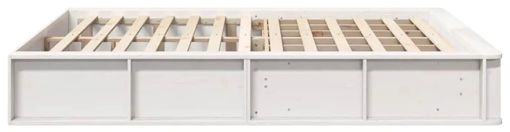 vidaXL Σκελετός Κρεβατιού Λευκό 210 x 168 x 30 εκ Στερεά ξυλεία πεύκου